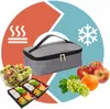 Dinnerware Sets NATURAL STYLE Small Lunch Bag Mini Portable Thermal Insulated Cooler Box (Black)