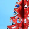 Figuras decorativas Caixa de árvore de Natal de madeira Decoração de madeira Decoração de decoração clássica Holida de férias vintage Retro Wood Kids Musical