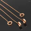 ブラブライヤリングクリエイティブ 585 パープルゴールドダブルリングドロップ女性のための 14 K ローズクラシックコレクションロングタッセル婚約ジュエリー