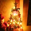 Christmas Decorations 60cm PVC Artificial Tree With Stand Ornament Adornment Desktop Decoration Shopping Mall Party Supplies