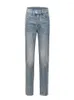 Mäns jeans Herr Retro High Street Ins Style Notch Wash Water Straight Slim Loose Trousers Casual Wear Pants Sträck för män