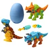 Blockerar DIY Dinosaur Sound Vocal Animals for Children Demontering Assembly Toy Screw Nut Model Set Early Education Kids 230210