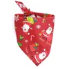 Hondenkragen ahuapet puppy kat nek sjaal sjaal bandana katoen kobber kerstmode 4colors pet chihuahua pitbull benodigdheden f