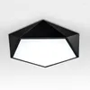 Światła sufitowe Kreatywne geometria Lampki LED Lampy do sypialni balkon w salonie pusta czarna biała 420 mm 24w 24w domowa