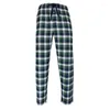 Calça de pijamas de roupas de sono masculinas para homens de pijamas, homens, calças xadrezas de sono casual solto no fundo do sono