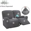Fodere per sedie 1 2 Copridivano reclinabile a 3 posti per soggiorno Protezione reclinabile in pelle scamosciata elastica Poltrona relax per ragazzo pigro