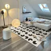 Tenda Nordic Soggiorno Tappeto Homestay El Tappeti decorativi Guardaroba Camera da letto Addensare Tappeto Bagno in bianco e nero Tappetino antiscivolo