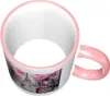 Tasses Saucers Pink Floral Coffee Mug Céramic Tea Tup Gift for Office and Home