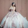2023 Sparkly Ball Hown платья Quinceanera Bridal Boutique Sweetheart Sequines Applique Sweet 15 16 Play Party Wear BC15102 GW2