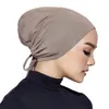2023新しいヘアアクセサリーファッションモーダルイスラム教徒の内なるヒジャーブキャップソフトストレッチ女性アンダースカーフボンネットソリッドカラーイスラムターバンヘッドバンドハット調整可能