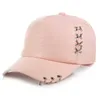 Berretti da baseball da donna Cappello da sole Berretto da baseball Bianco Rosa Estate Cappellini da protezione solare per esterni Coppia Uomo Cappelli con anello in ferro Cappelli con snapback G230209