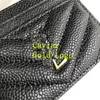 Taloni di carta in pelle autentica per pelle di pecora e caviale 2 in stile nero in oro nero e sliver borse per schede multistrato designer 2939 2939