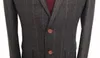 Mäns kostymer Fashion Men's Check Three-Piece Suit Formal Engagement British Dress Privat Anpassning (Coat Vest Pants)