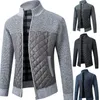 Men's Sweaters Autumn Winter Men&#39;s Coat Patchwork Cotton Wool Sweater Jackets Men Cardigan Thick Blusa De Frio Masculino MY510