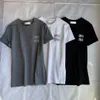 Miu Tees T 셔츠 디자이너 여성 이른 봄 단순한 패션 크리스탈 다이아몬드 문자 캐주얼 짧은 슬리브 목 목 상단 느슨한 티셔츠 폴로 셔츠