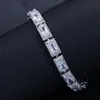 Necklace Earrings Set & BeaQueen Square Princess Cut Clear Cubic Zircon Stone Wedding Bracelet Ring Women Party Jewelry JS144