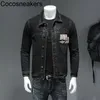 Vestes pour hommes Badge Veste en jean Tendance transfrontalière Stock à long terme