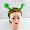Green Shrek Bandeira da cabeça Halloween Crianças adultas mostram figurino de festa de cabelo itens de festas de baile de máscaras