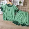 Kleidung Sets Kind Jungen Sommer T-Shirt Shorts 2 Stück Sport Fußball Basketball Anzug Kinder Baby Jungen Sommer Kleidung W230210