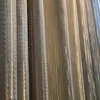 Gardin gardiner för levande matsal sovrum jacquard modern enkel nordisk guld lyx champagne hög precision skuggningsfönster