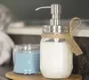 Handseifenspenderpumpe Edelstahl-Einmachglas-Arbeitsplatten-Seifen-/Lotionspender (Glas nicht im Lieferumfang enthalten)