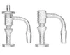 Set di accessori per fumatori con bordo smussato Terp Slurper Banger con tappo in carb un pilastro a spirale Terp e modelli di sabbiatura 10 mm 14 mm 19 mm Giunto trasparente per bong pipa ad acqua
