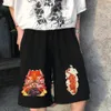 Heren shorts anime jujutsu kaisen yuji itadori print shorts man vrouw casual los strand katoen korte broek t230209