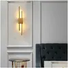 Wandlamp Modern stijlvol bronzen goud en zwarte 50 cm pijp LED voor woonkamer ganggang Corridor Slaapkamer Stonces Lichte armatuur 210724 D DHQOB