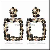 Списка Colorf Великолепные хрустальные каменные серьги для женщин -модная геометрическая страза свинца с серьгами ежедневная свадебная вечеринка клуб праздник J Dhrgz