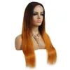 Бразильские человеческие волосы 13х4 кружевное переднее парик 1b/4/30 Омбре Цвет шелковистый прямой перуанский индийский парики Тритовые цвета 150% 180% 210% Плотность