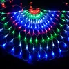 سلاسل AC220V 3M 3 Peacock Tail Mesh Net LED String Light