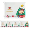 Borse portaoggetti 5 sacchetti con cerniera per organizzare matite con cerniera borsa A4 forniture per ufficio tema natalizio impermeabile casuale