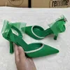 Sandali Autunno nuova moda tacco alto 5 cm perla arco scarpe singole da donna