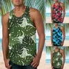 Etniska kläder Sullen T -skjortor för män Mäns sommarmode Casual Tank Top Loose Sports Beach Seaside Hawaiian Tryckt Vest Tops