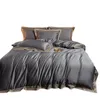 Bedding sets Long staple Cotton Set Four piece Solid Color Euro High end Bed Linen 2 People Quilt Cover 230210