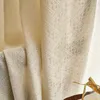 Gardin netröda gardiner för vardagsrum sovrum japansk bomull och linnestil tyg fönster skärm vit gas