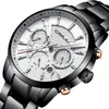 Mężczyźni ze stali nierdzewnej zegarek Crrju Man Top Luksusowa marka Unikalna kwarc Chronograph Army Waterproof Clock Casual Fashion Watches227u