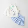 Completi di abbigliamento Set di vestiti per bambina in stile cinese Set top a manica lunga Gonna 2 pezzi Tuta per bambini Tang Abbigliamento Casual Baby Outfit Tuta Ragazza A821 W230210