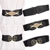 Belts Fashion Elastic Waist Belt Corset Alloy Buckle Plus Size Cummerbunds Wide Stretch Waistband Black Casual Korean DIY 65cm