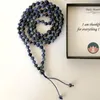 Link bransoletki MG1480 Blue Sodalite108 Mala Nacka Nacka Knoted Women 6 mm Brazylia Sodalit Bransoletka medytacja Buddhist Biżuteria Buddyjska