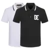 Designer Mens Polo Luxury Black and White Divers différents styles chemise revers courte à manches courtes à manches décontractées 100% coton marque Cotton High Street Business 3xl # 99