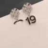 Designer oro in oro 18K Orecchini marchi Designer Clettle Orer Stall Women Crystal Geometric Earrings for Wedding Party Jewerlry ACC9150234