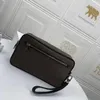 CLUTCH Men bag Designer Genuine cowhide leather canvas check Flap handbag purse wallet bag black clutch purse wristlet bag