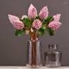 Flores decorativas King Protea Artificial Silk Diy Flor DIY Arranjo