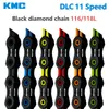 KMC Chain DLC 11 Speed ​​Mtb Bike Diamond Ultralight Black 116/118L X11 Mountain Bicycle 11V 10S Chains For Shimano 0210