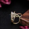 Band Rings Luxury Irregar Magical Witch Ring Super Cool Accessories Gadget Golden Twist Winding Women Jewelry Personality Drop Delive Dhh8B