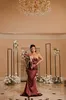 Off Shoulder Mermaid Bridesmaid Dresses 2023 African Wedding Guest Party Gowns Black Women Evening Dress Plus Size Maid of honor robes de soiree GW0210