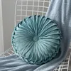 Pillow 13 Est Home Textile Velvet Pleated Round Solid Color Pouf Throw Soft