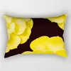 Travesseiro de travesseiro amarelo simples retangular geométrico Poliéster Pillowcase Sofá Capa de almofada 30x50cm Decoração de casa de moda suave boho