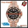 100% оригинальное японское движение Drop Gorge Everest Gunmetal Diamond Glitz Watch MK5828 MK5829 MK58752244